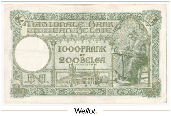 Изображение лота 1000 Франков (200 Белгов) 1939 Бельгия