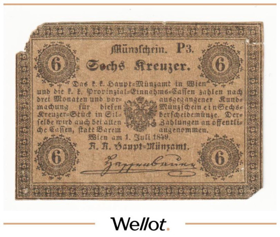 Изображение лота 6 Крейцеров 1849 Австрия