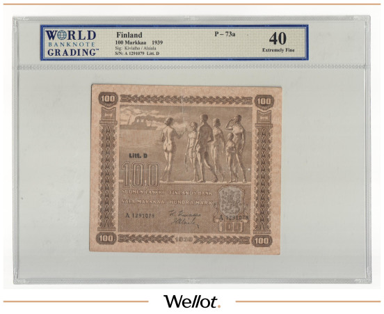 Изображение лота 100 Марок 1939 Финляндия WBG 40