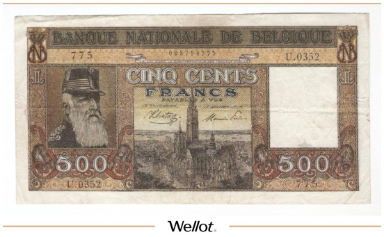 Изображение лота 500 Франков 1944 Бельгия