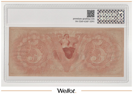 Изображение лота 5 Долларов ND (1840е) США Луизиана Новый Орлеан Canal and Banking Company PG 64+ UNC