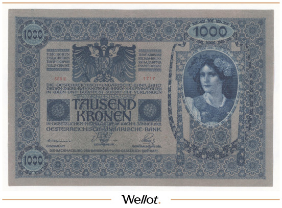 Изображение лота 1000 Крон 1902 (1919) Австрия UNC