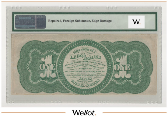 Изображение лота 1 Доллар 1862 США PMG 55 NET AUNC