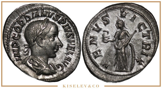 Изображение лота Денарий 241 Гордиан III Римская Империя UNC