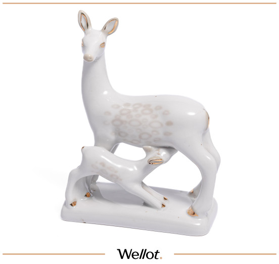 Изображение лота Фарфоровая Статуэтка «Олешко с Оленихой» 1955 Россия СССР