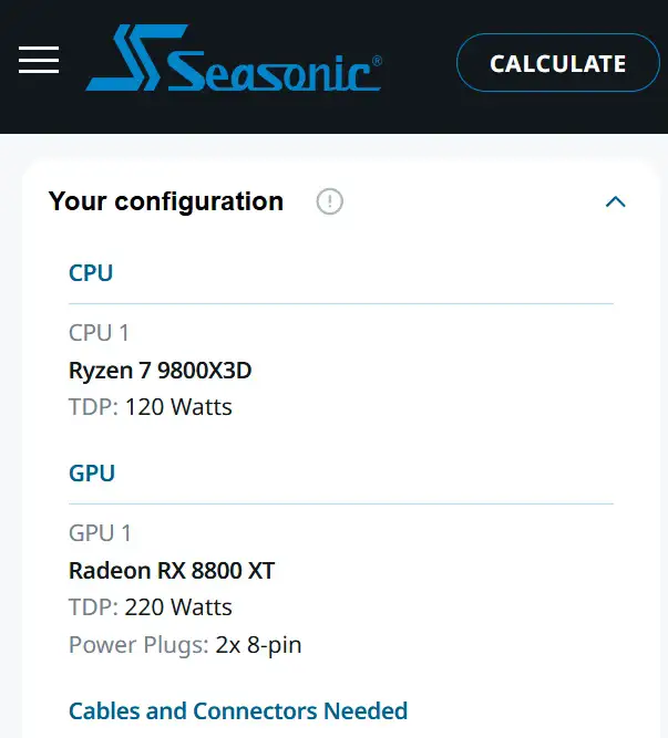 Seasonic прогнозирует, что RX 8800 XT будет потреблять лишь 220 Вт.