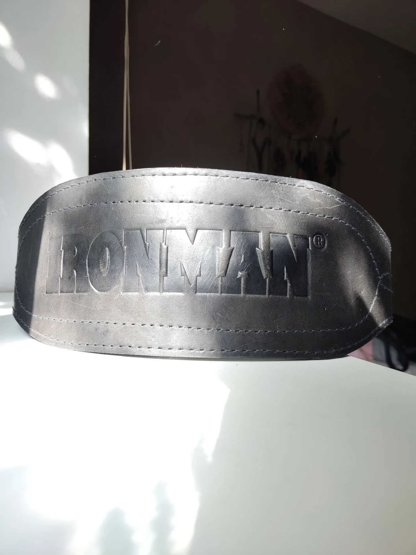 Пояс атлетический кожаный ironman - миниатюра 5