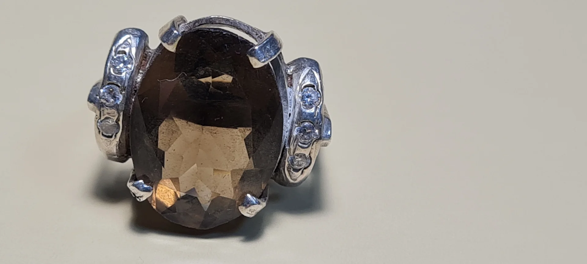 Серебряное кольцо женское 925 пробы.Индия.Топаз. - миниатюра 5
