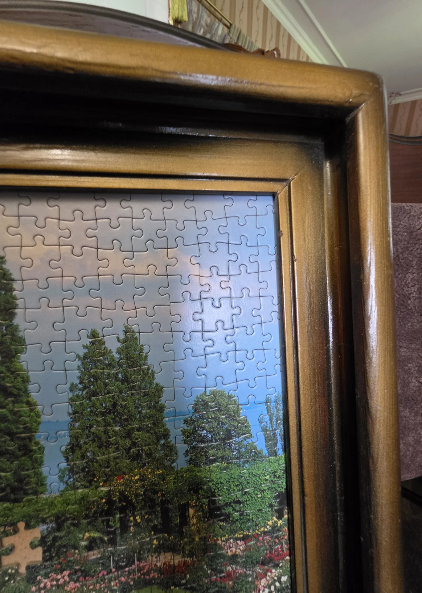 Картина в деревянной раме из пазлов, 59.5×6×46 - миниатюра 4