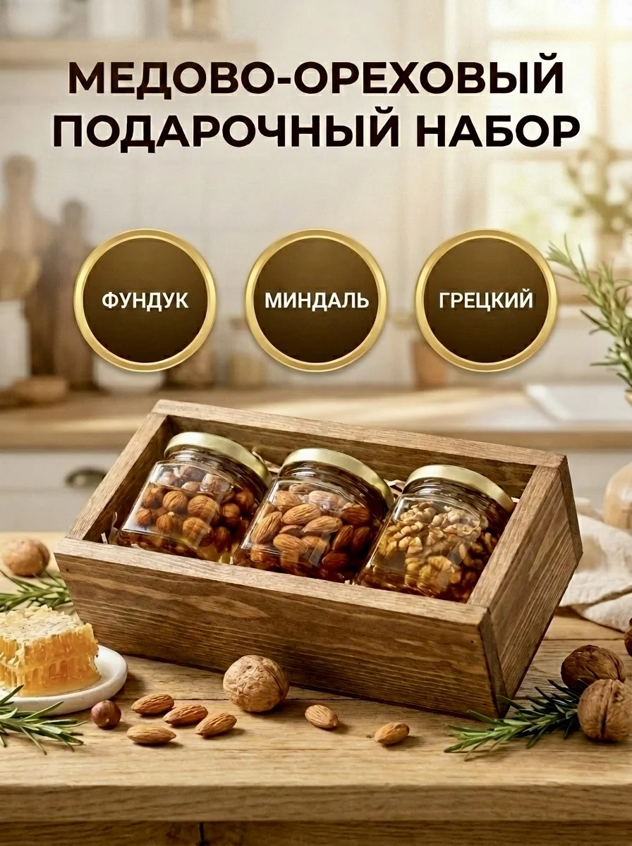 Натуральный мед с орехами