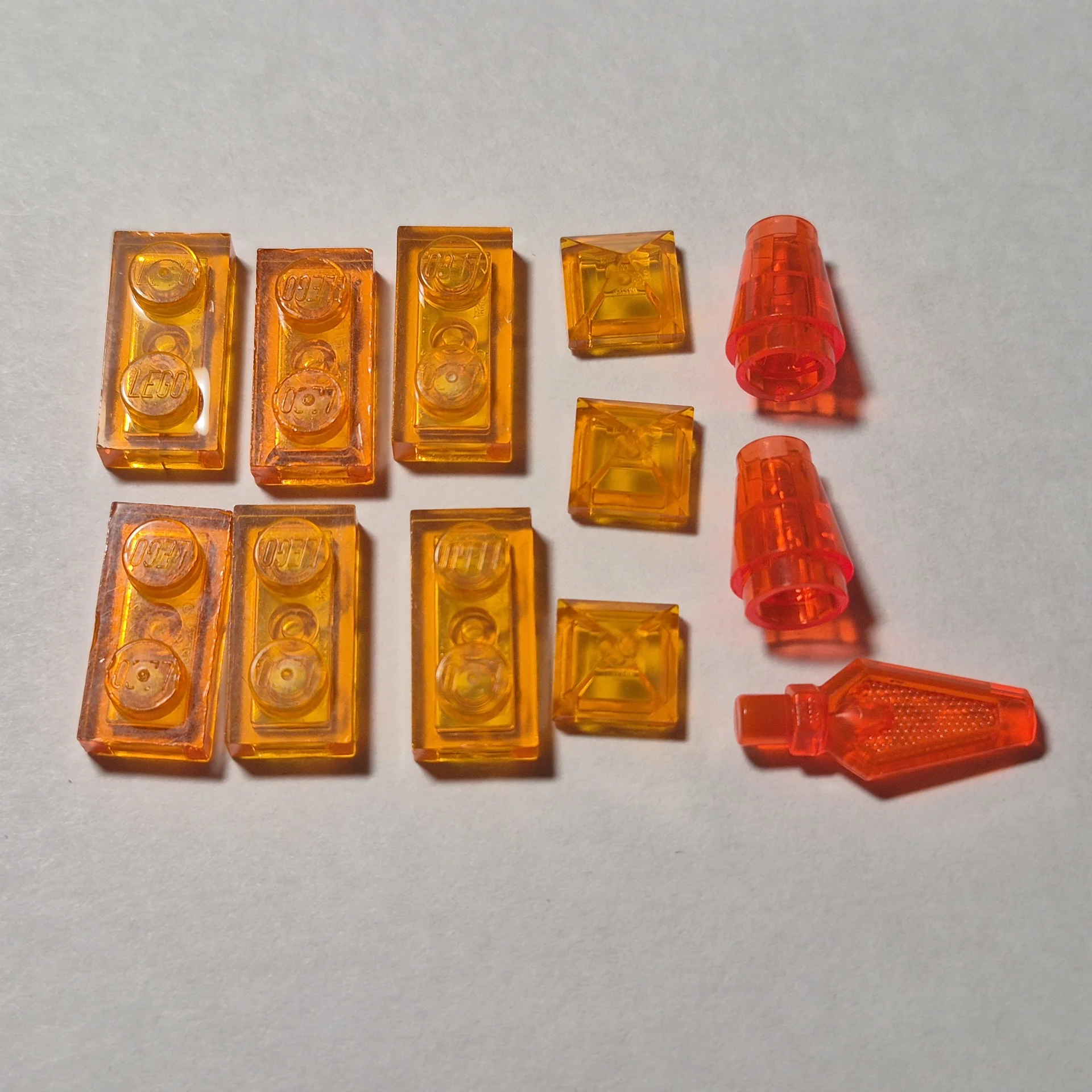 Прозрачные оранжевые детали LEGO (Trans-Orange)