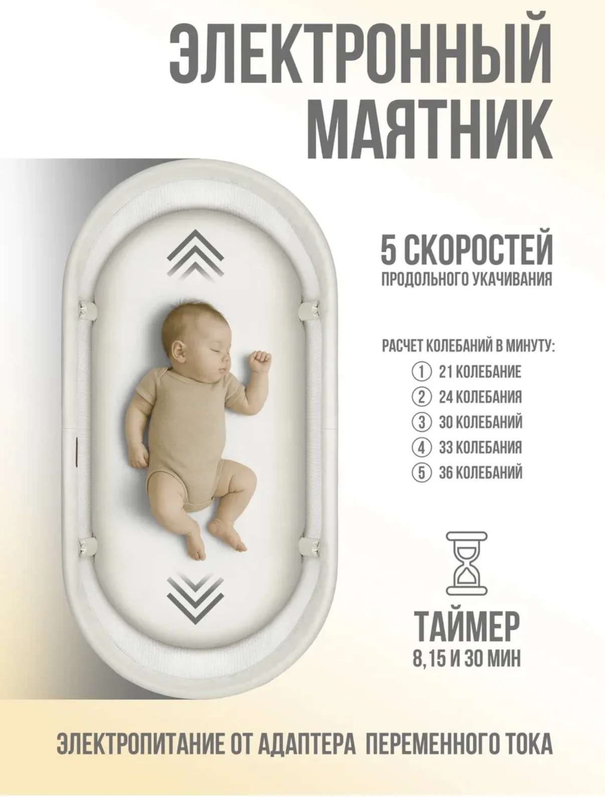 Электроколыбель с весами и музыкой Nuovita - миниатюра 9