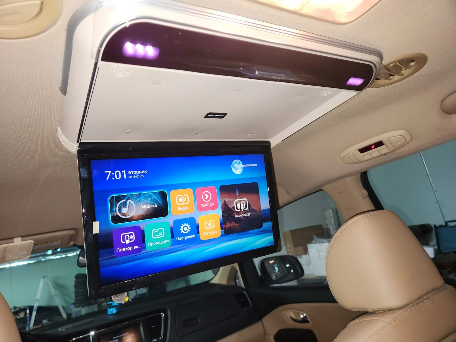 Установка потолочных мониторов android в любой автомобиль - миниатюра 14