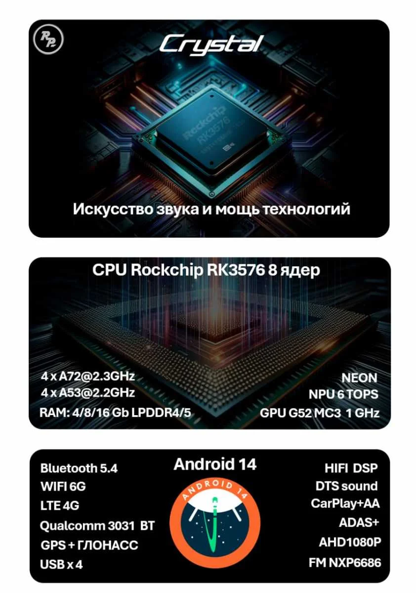 Топовая магнитола Redpower Cristal 850 серия - миниатюра 5