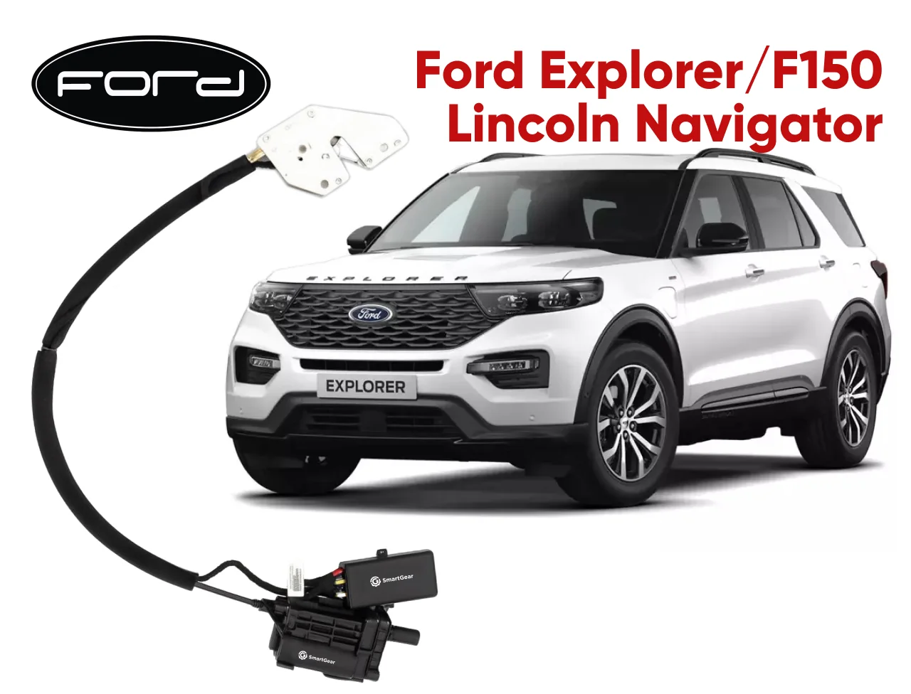 Автомобильный доводчик дверей для FORD EXPLORER/F150 / Авиационный алюминий / Сделано в России - изображение 1