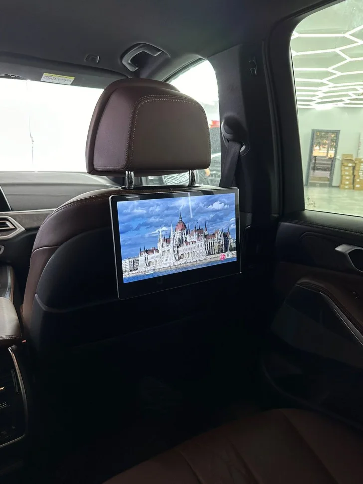 Мониторы android для BMW X7 в штатное крепление спинок сидений - миниатюра 6