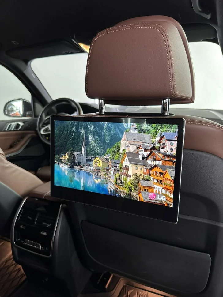 Мониторы android для BMW X7 в штатное крепление спинок сидений - миниатюра 7