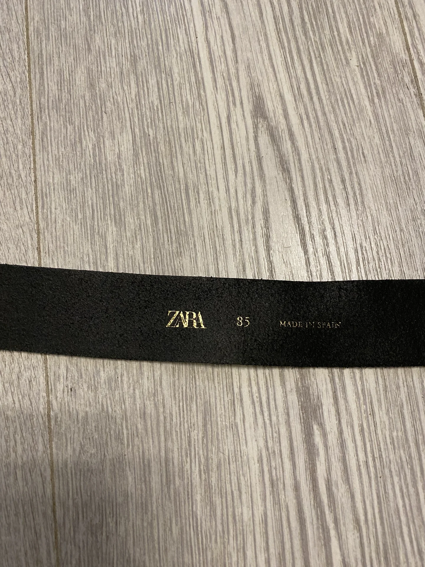 Ремень Zara натуральная кожа черный - миниатюра 4