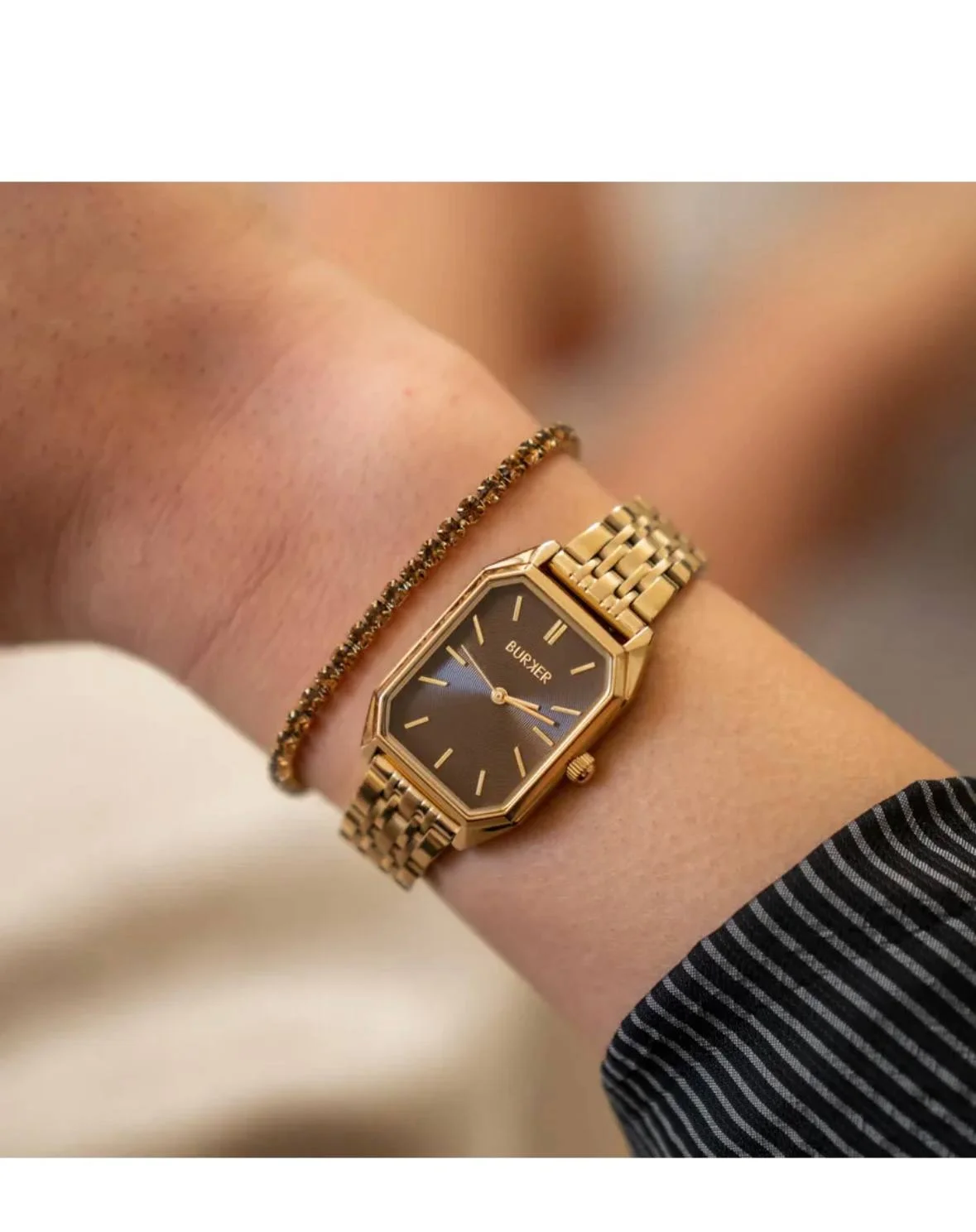 BURKER Наручные часы Isabel Gold Brown - изображение 1