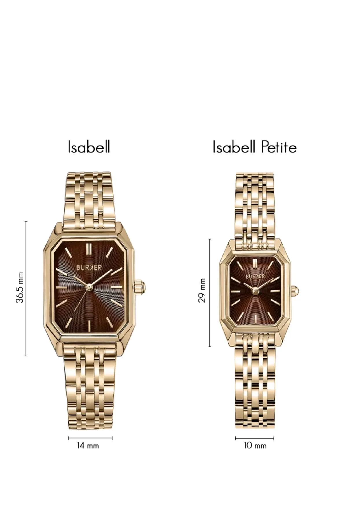 BURKER Наручные часы Isabel Gold Brown - миниатюра 4