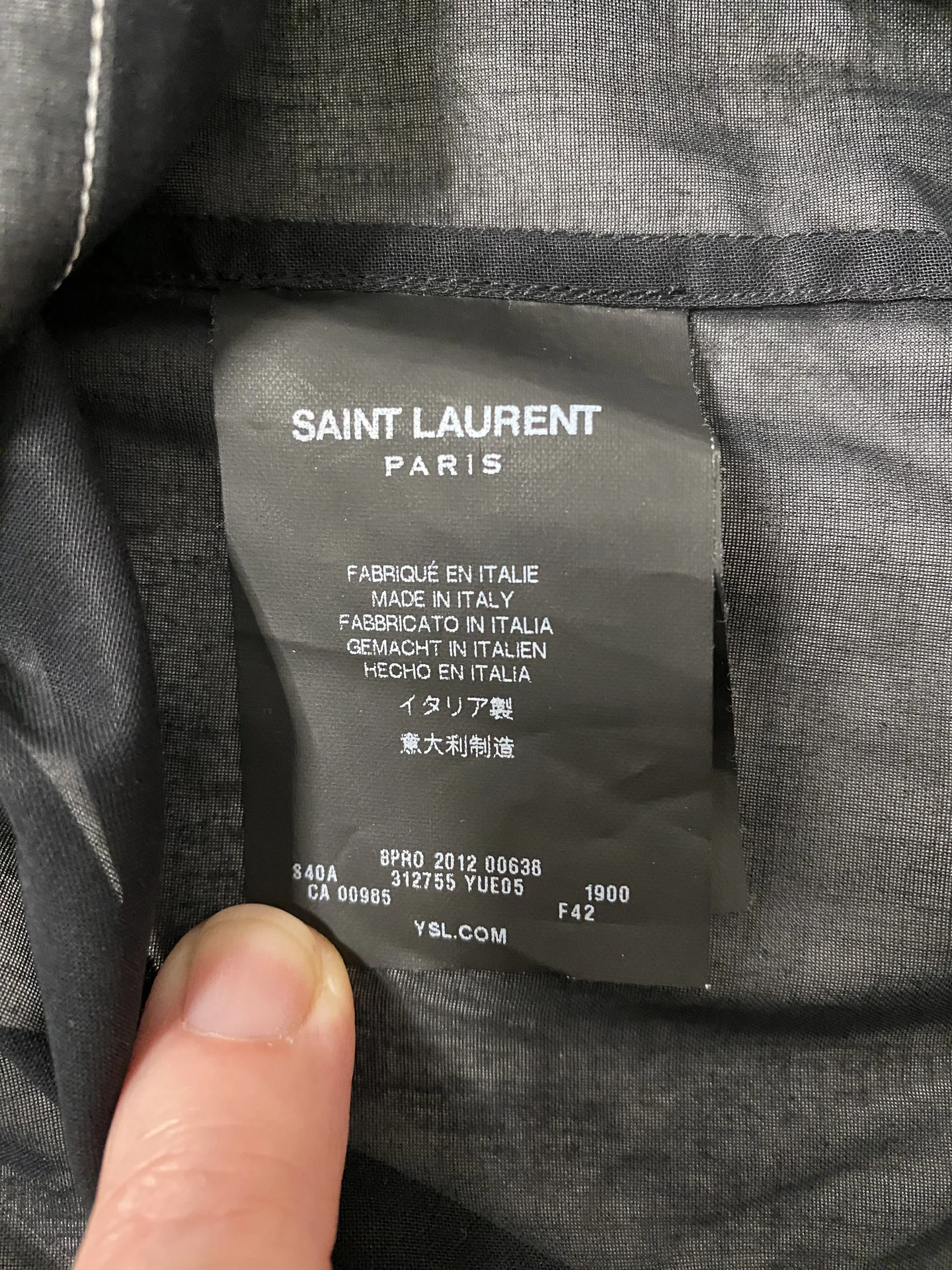 Рубашка Saint Laurent 42 F - миниатюра 6
