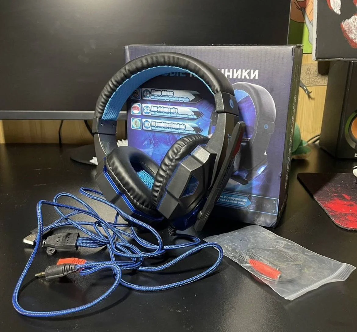 Игровые наушники с микрофоном - миниатюра 3