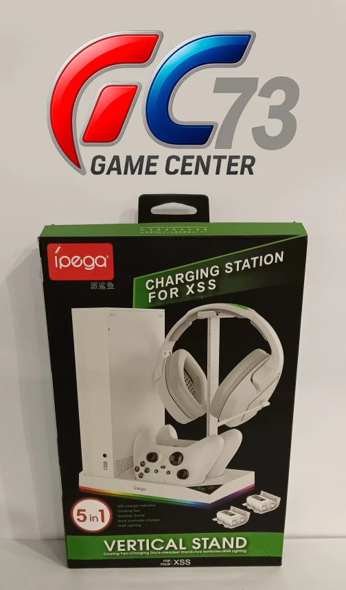 Многофункциональный стенд iPega для Xbox S серии +2 акб 1400 мА, белый, RGB подсветка, PG-XBS013SA - изображение 1