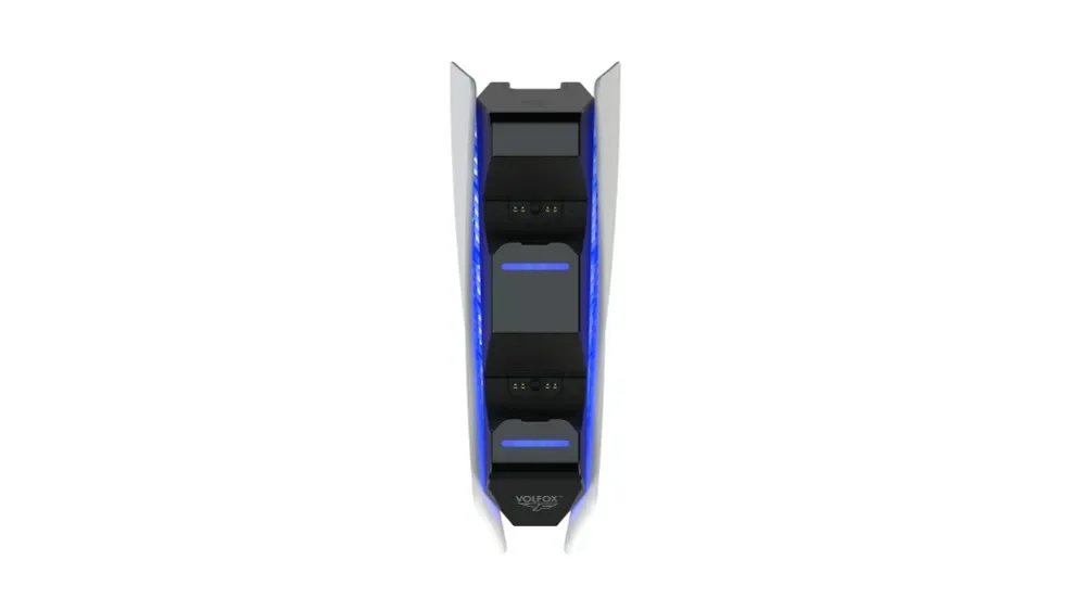 Зарядная станция для 2-х геймпадов с индикаторами заряда DualSense 5 VOLFOX P5-103 - миниатюра 5