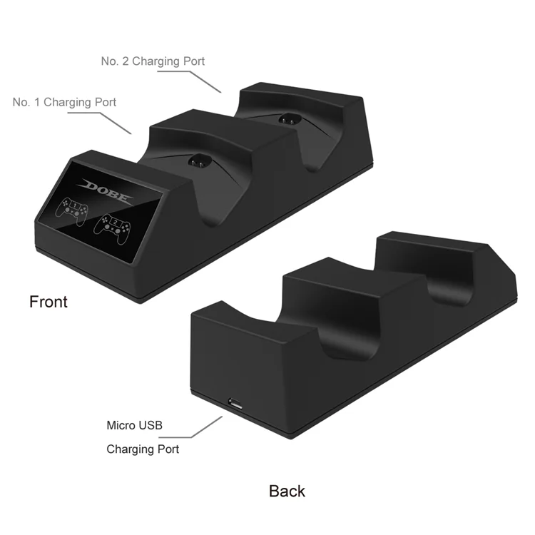 Зарядная станция Dobe для 2-х Dualshock 4 TP4-1822 - миниатюра 3
