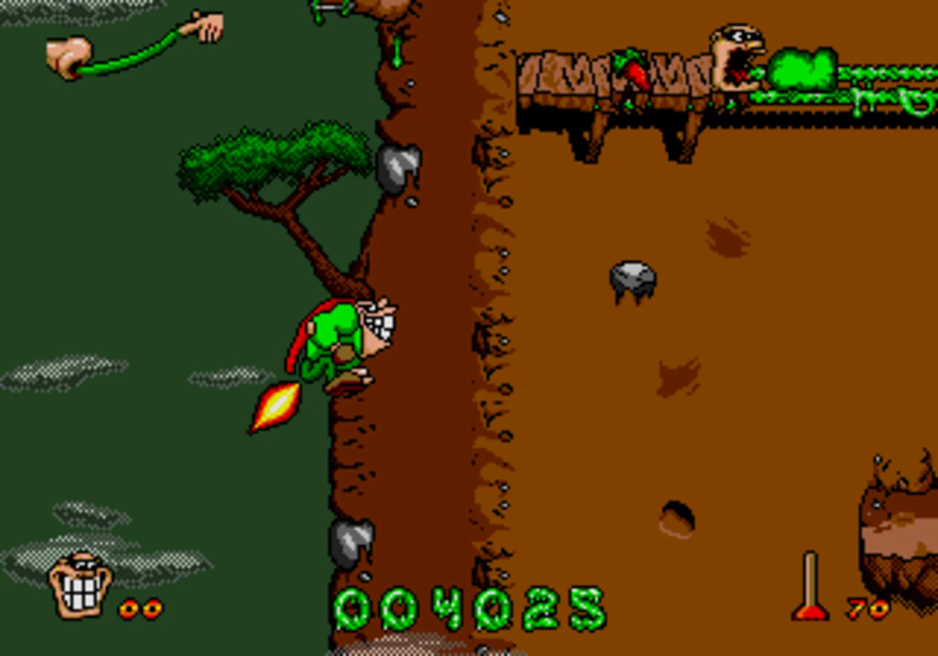 Boogerman: A Pick and Flick Adventure для Sega Б/У - миниатюра 5