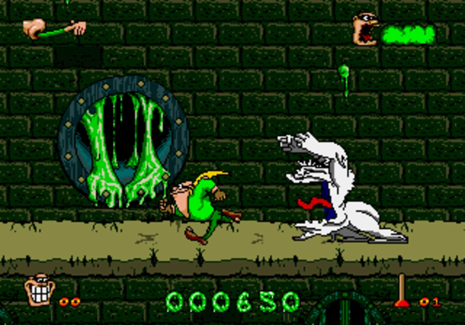 Boogerman: A Pick and Flick Adventure для Sega Б/У - миниатюра 7