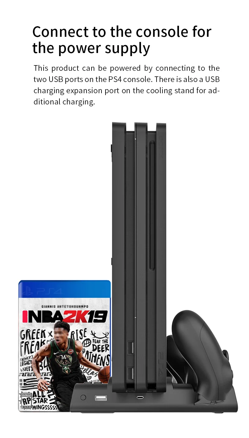 Мульти-стенд Dobe для Sony Ps4/Slim/PRO, TP4-19076 - миниатюра 4