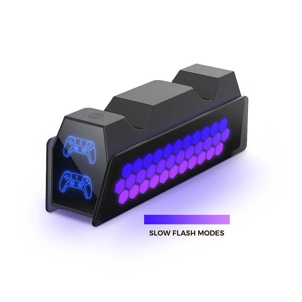 Зарядная RGB станция Dobe 2х DualSense 5, TP5-3571 - миниатюра 6