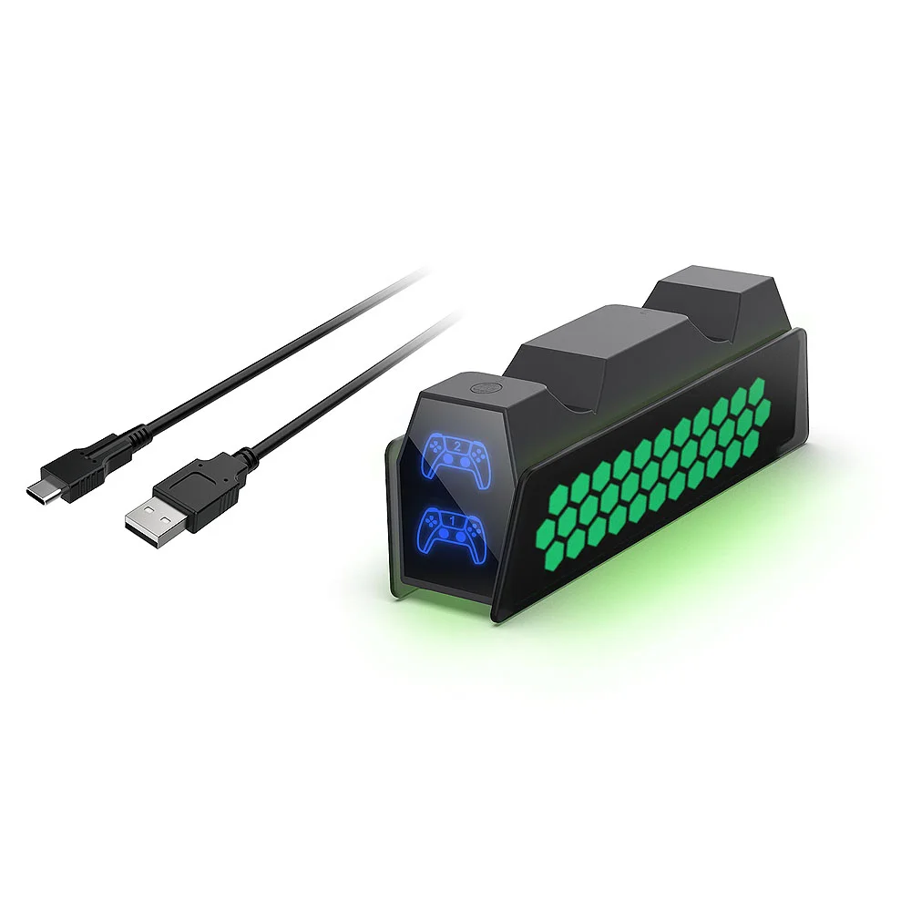 Зарядная RGB станция Dobe 2х DualSense 5, TP5-3571 - миниатюра 7