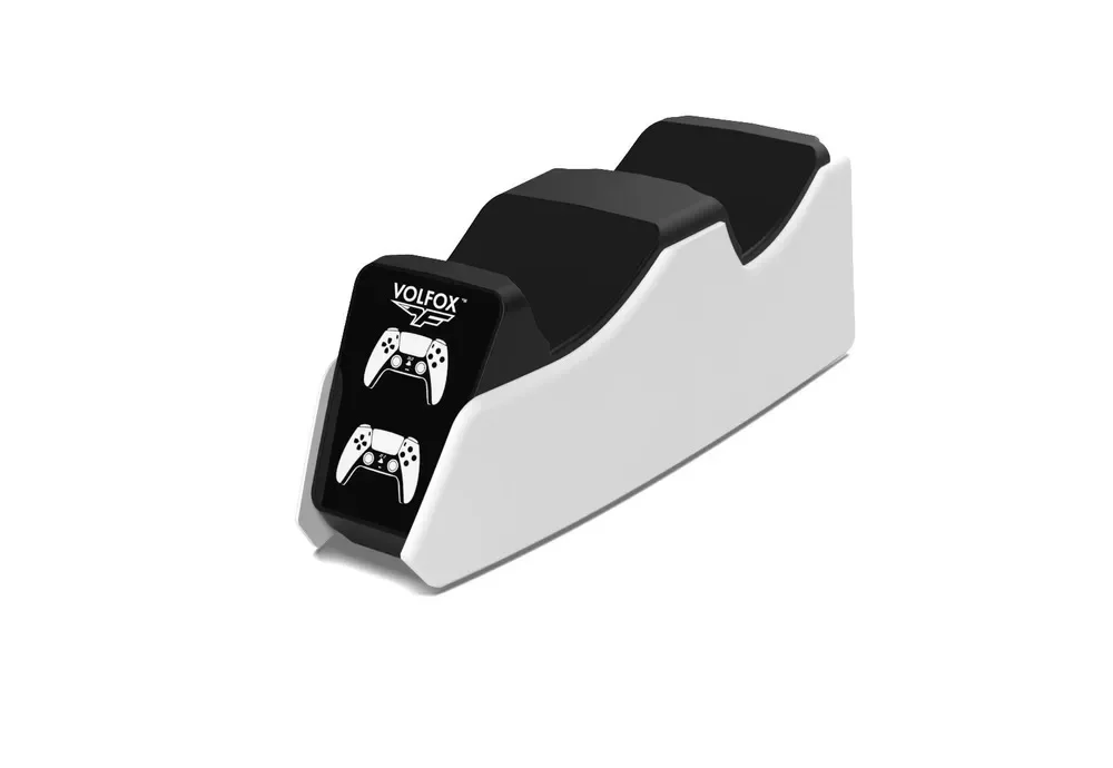 Зарядная станция для 2-х геймпадов с индикаторами заряда DualSense 5 VOLFOX P5-101 - миниатюра 5