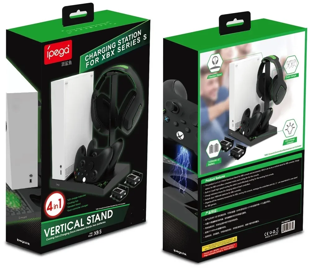 Многофункциональный стенд iPega для Xbox S серии + 2 аккумулятора 1400 мА, PG-XBS013 - миниатюра 9