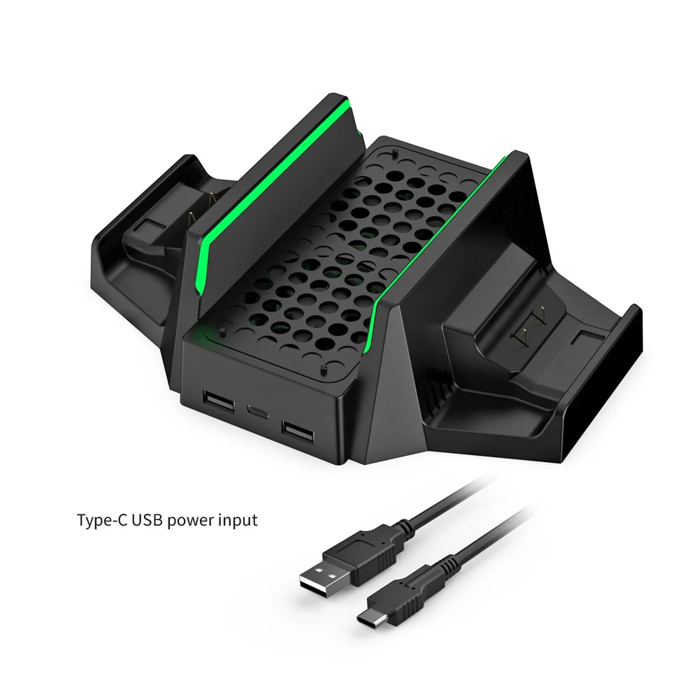 Многофункциональный стенд DOBE для XBOX series S с индикаторами и охлаждением, черная, TYX-0663X - миниатюра 4