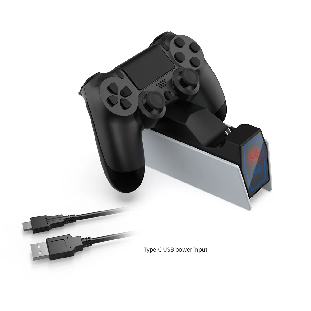 Зарядная станция Dobe для 2х Dualshock 4 TP4-0417W - миниатюра 2