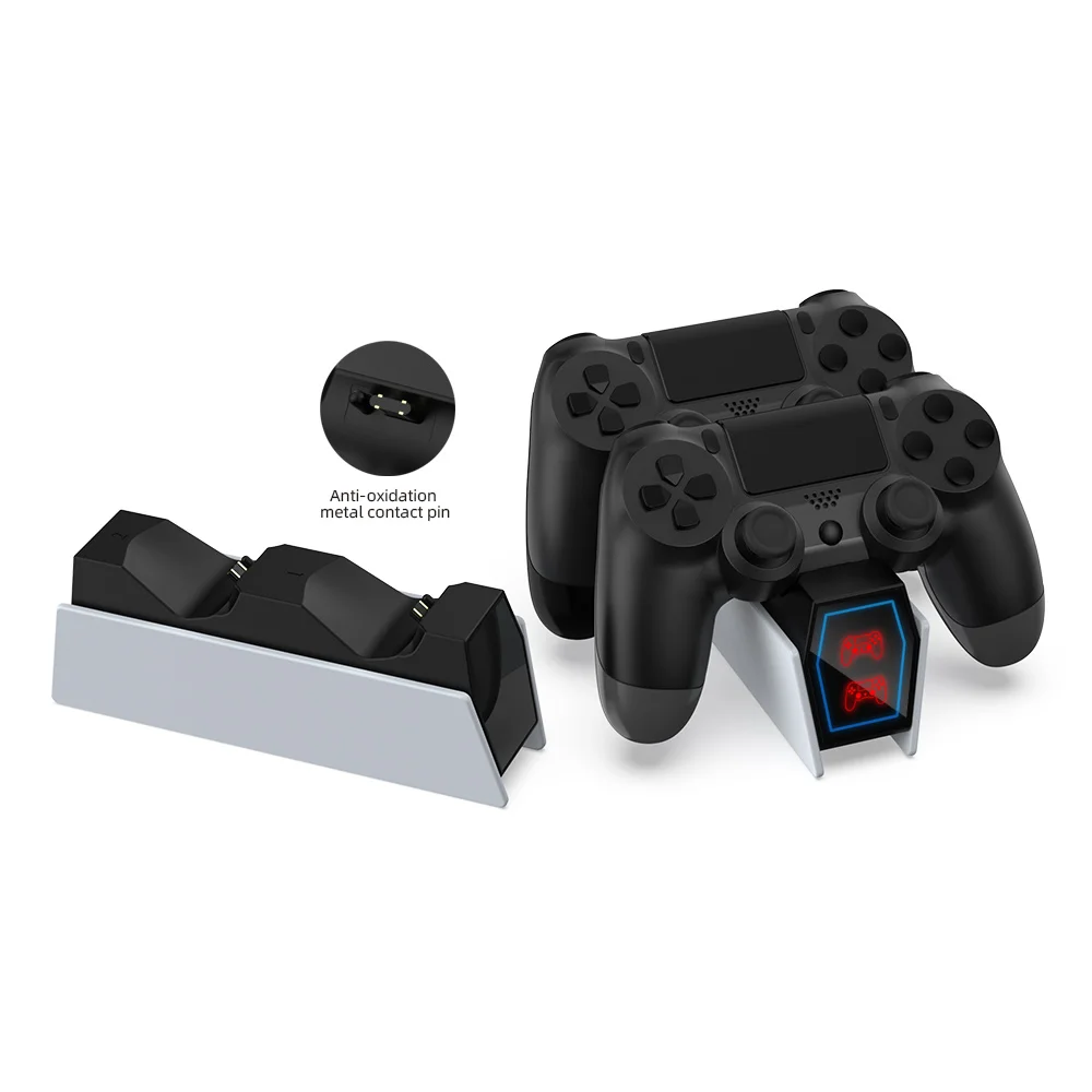 Зарядная станция Dobe для 2х Dualshock 4 TP4-0417W - миниатюра 4