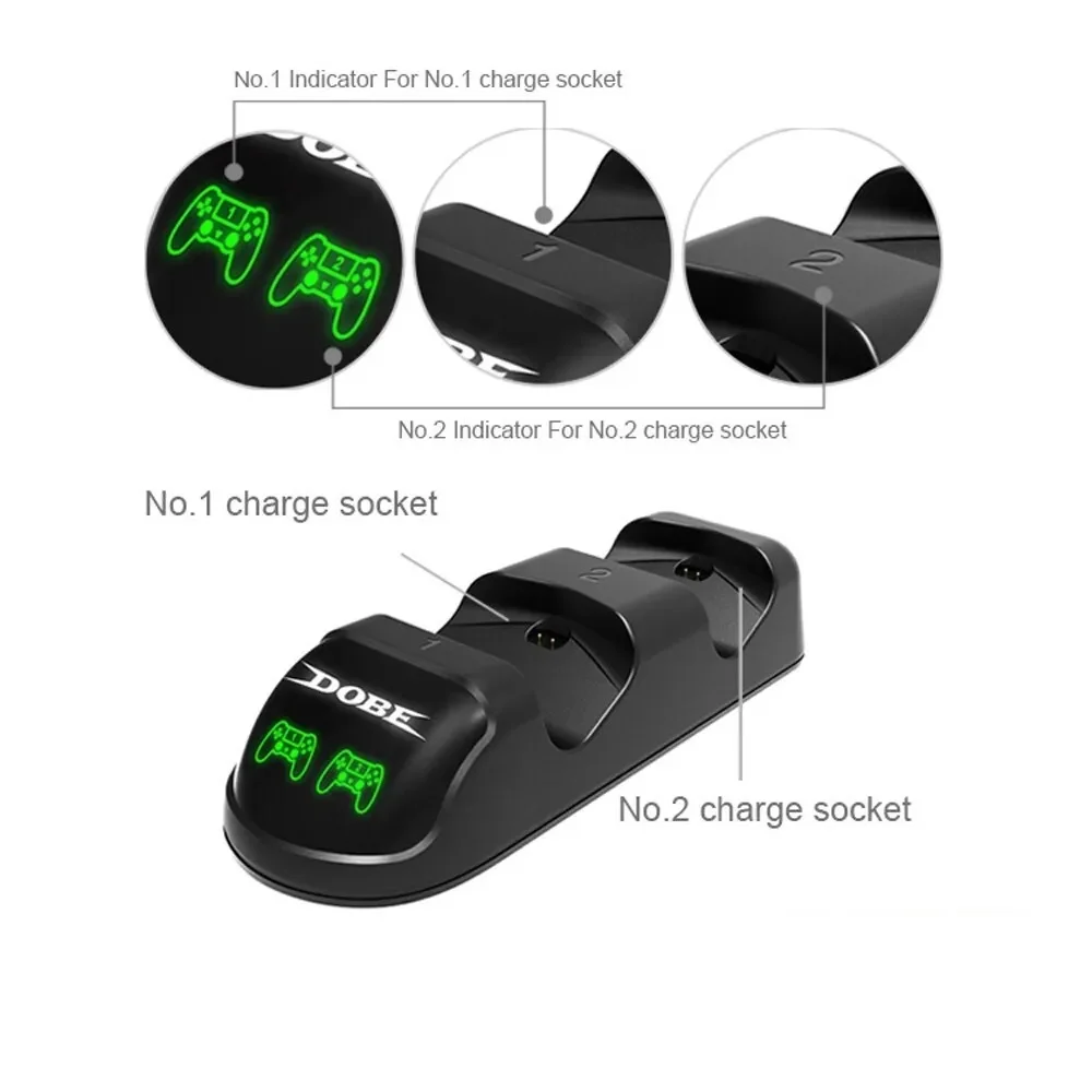 Зарядная станция Dobe на 2 Dualshock 4, TP4-1877 - миниатюра 3