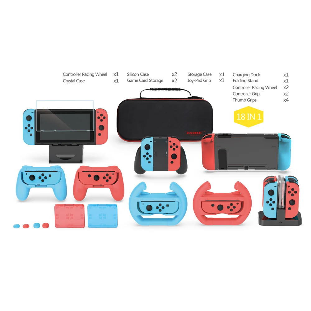 Набор аксессуаров для Nintendo Switch Dobe TNS2165 - миниатюра 3