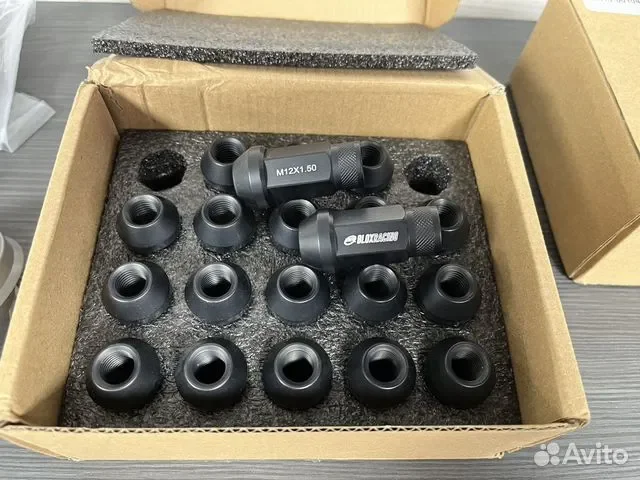 Гайки колесные Blox Racing M12*1,5 Flat Black - изображение 1