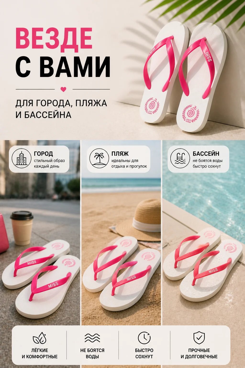 Шлепанцы женские - миниатюра 4