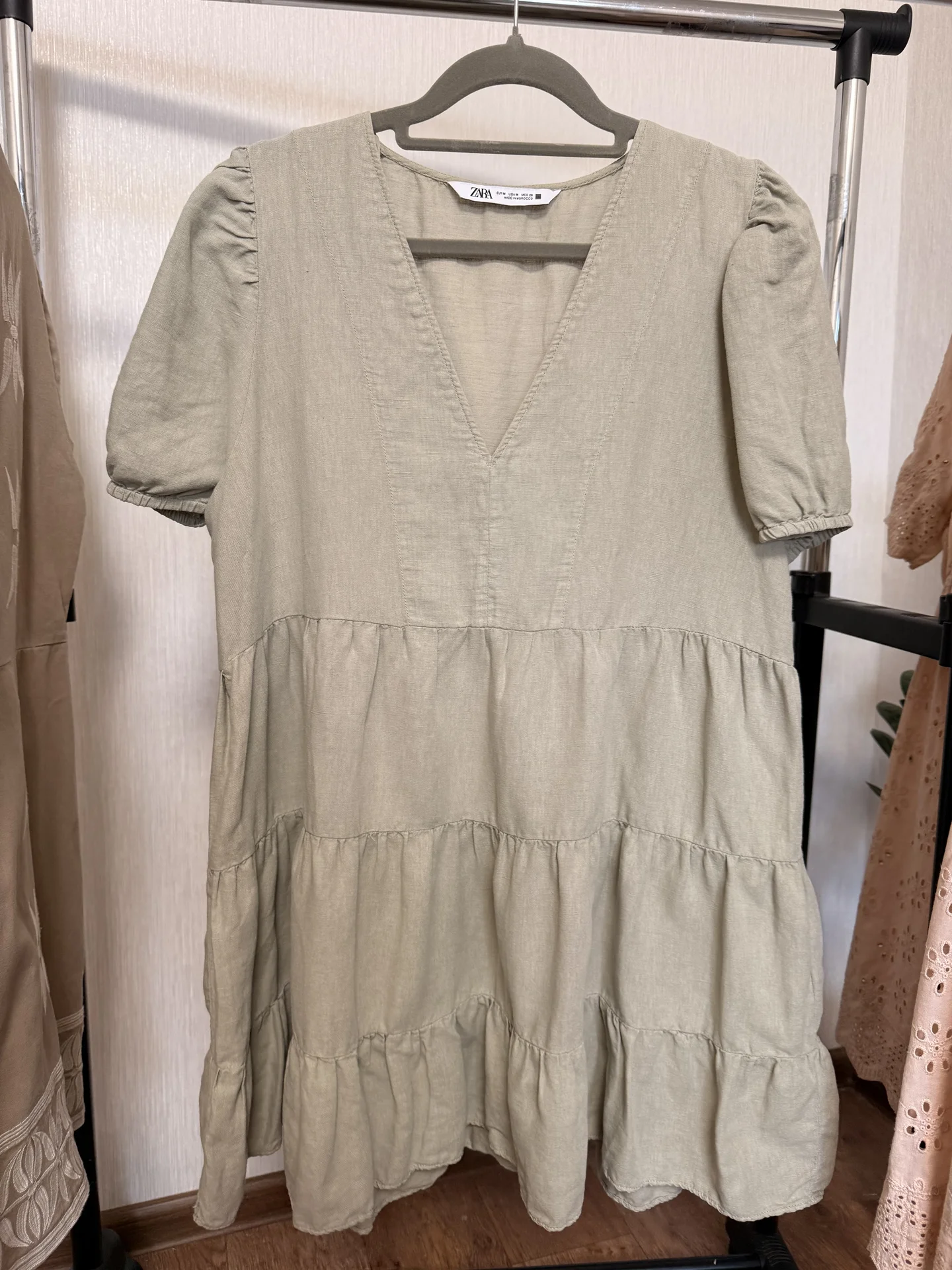 Платье льняное Zara 42 44 - миниатюра 6