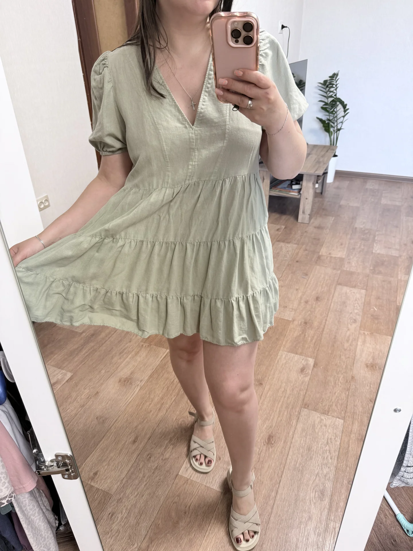 Платье льняное Zara 42 44 - миниатюра 14