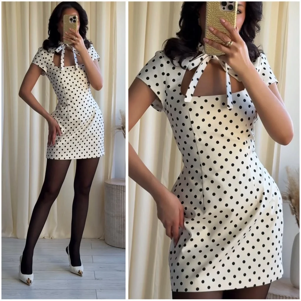 Платье в горошек Zara S M - изображение 1