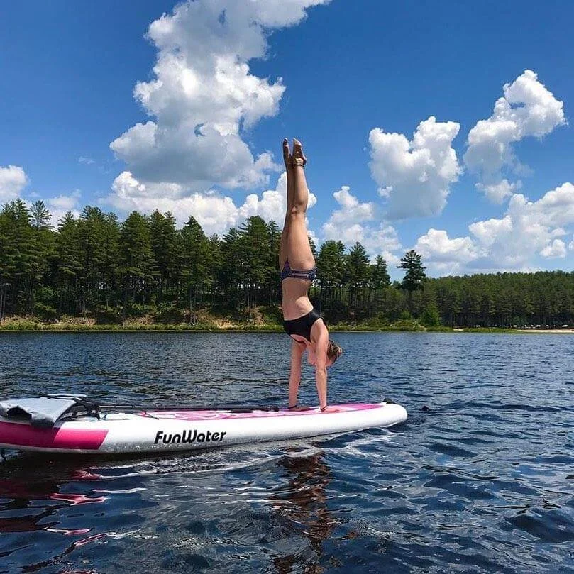 Сап борд Funwater Tiki pink 320 (розовый) - миниатюра 3