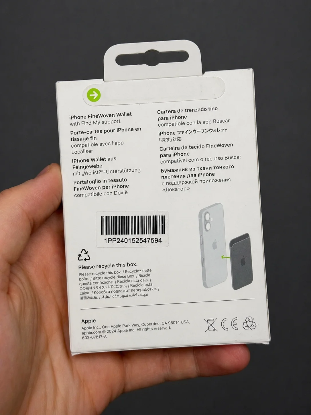 Картхолдер Apple Wallet Finewoven с локатором - миниатюра 2