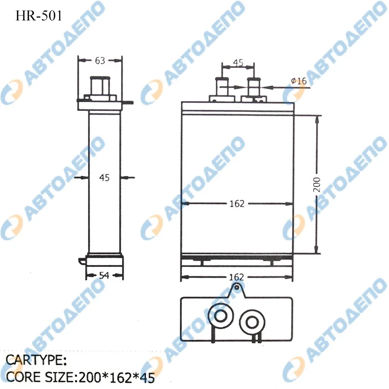 Радиатор отопителя салона Isuzu Forward 85-93 - миниатюра 3