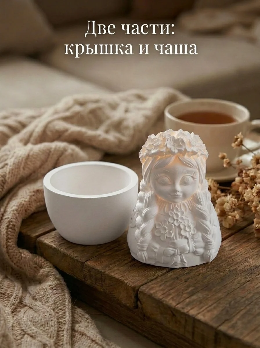 Гипсовая заготовка Матрешка для росписи / Декор / - миниатюра 2